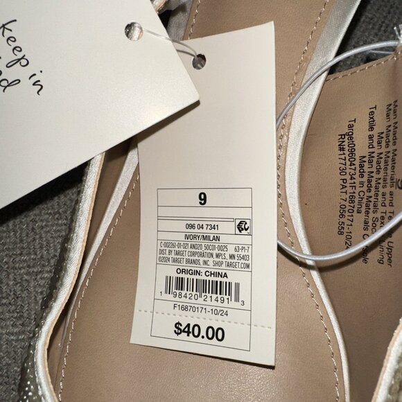 A New Day Milan Ivory Pearl Slingback Kitten Heels - Picture 5 of 5